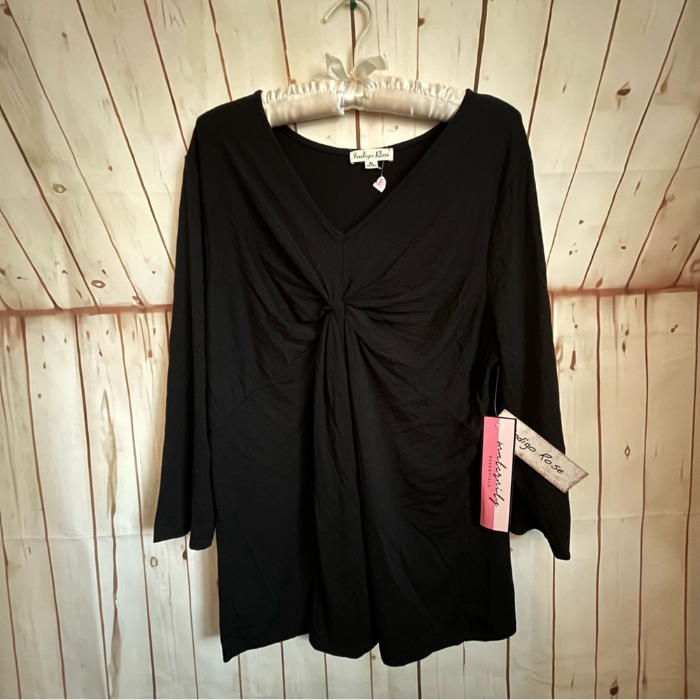 Black V-Neck Top by White Stag